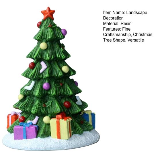 Christmas Tree Aquarium Ornament Realistic Appearance Fish Tank Decoration Resin Figurine Landscape Decor