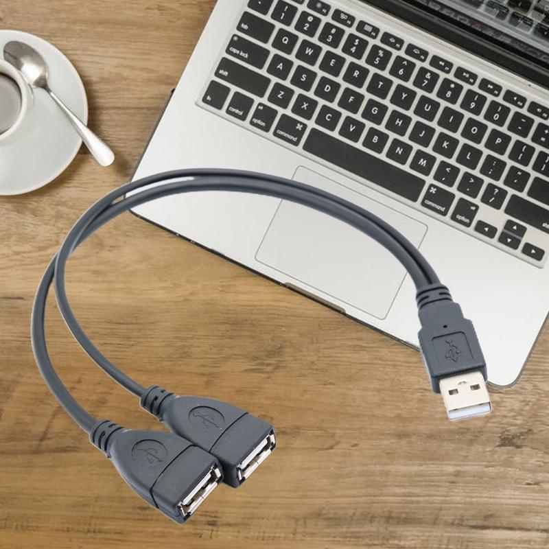 Высокоэффективный кабель передачи данных длиной 30 см USB-разветвитель Y-кабель для компьютера, ноутбука, цифровые продукты