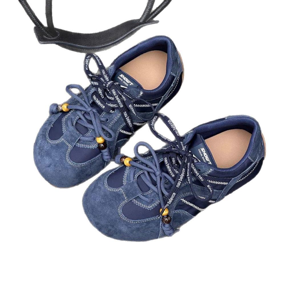 Кожаные ретро уродливо-милые немецкие тренировочные туфли женские 2025 осень новые универсальные одинарные туфли повседневные для увеличения роста Forrest Gump shoes women