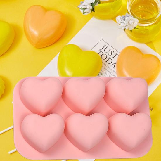 Форма для торта 6 полостей в форме сердца для еды, легко вынимается, не липнет, украшение для торта, гибкая ARI