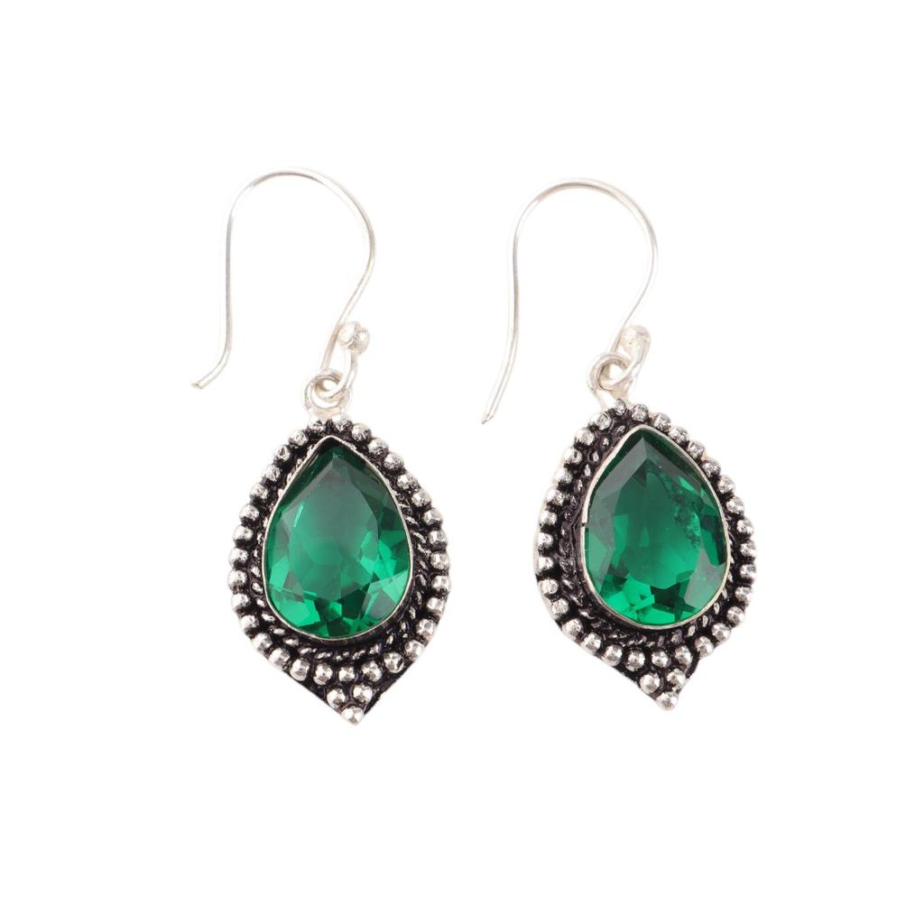 Chrome Diopside Gemstone 925 Sterling Silver Handmade Jewelry Dainty Earrings EE-164-11