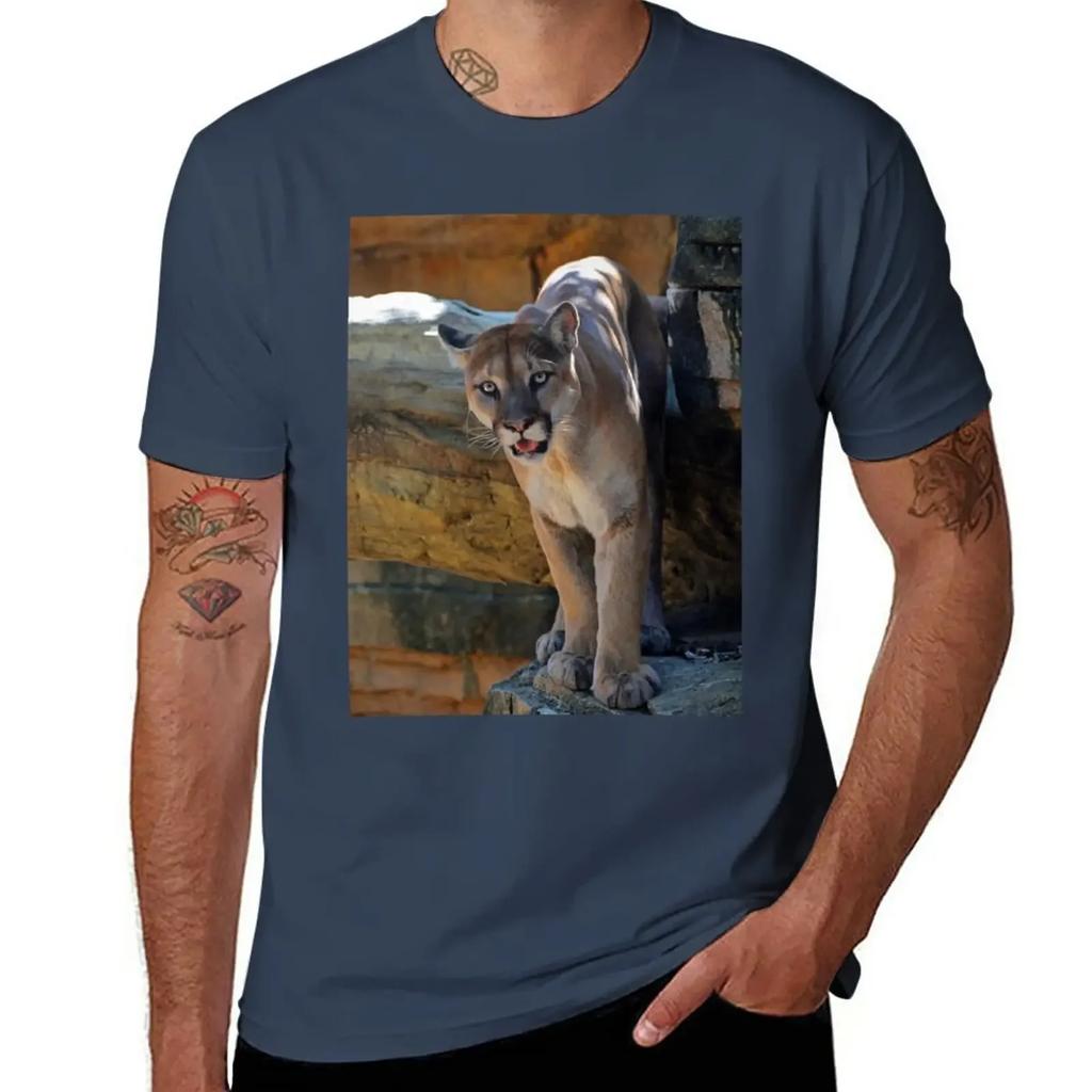 Mountain Lion T-Shirt blanks customizeds plus sizes tshirts for men