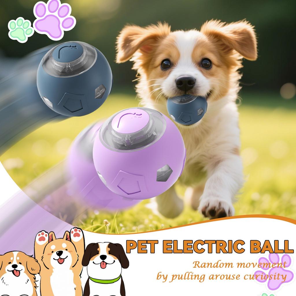 Игрушки для собак Электрический прыгающий мяч в виде совы, интерактивная игрушка для собак, мяч для занятий с батарейками, автоматический движущийся мяч и плюшевый чехол для маленьких собак