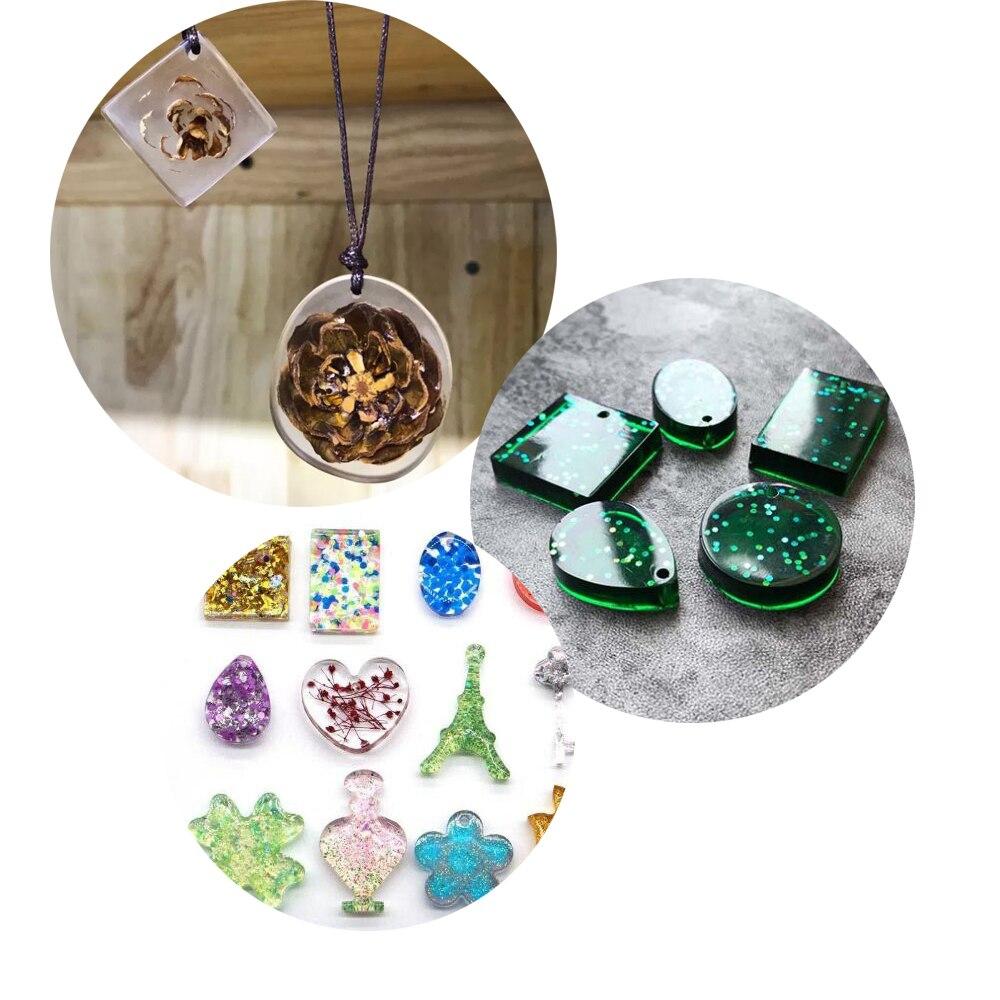 5Pcs Pendant Resin Epoxy Molds Mixed Size Casting Silicone UV Resin Molds For DIY Jewelry Making Findings Supplies Accessories