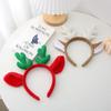 Female Cloth Make Up Antler Headband Korean Style Head Hoop Hair Accessories Women Hair Band