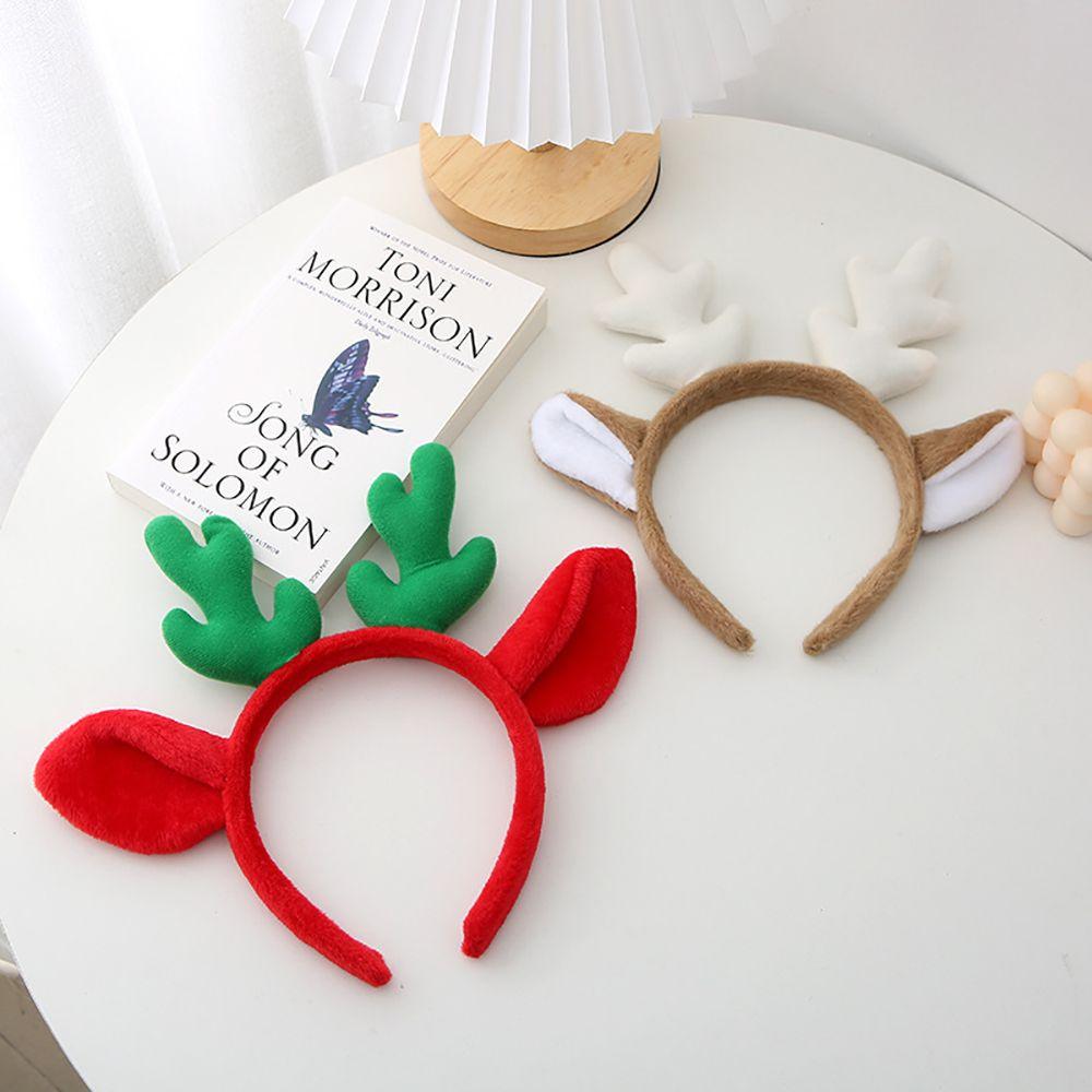 Female Cloth Make Up Antler Headband Korean Style Head Hoop Hair Accessories Women Hair Band