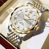 Double Calendar Dial Men's Waterproof Luminous Dual Calendar Dial Casual Business Watch