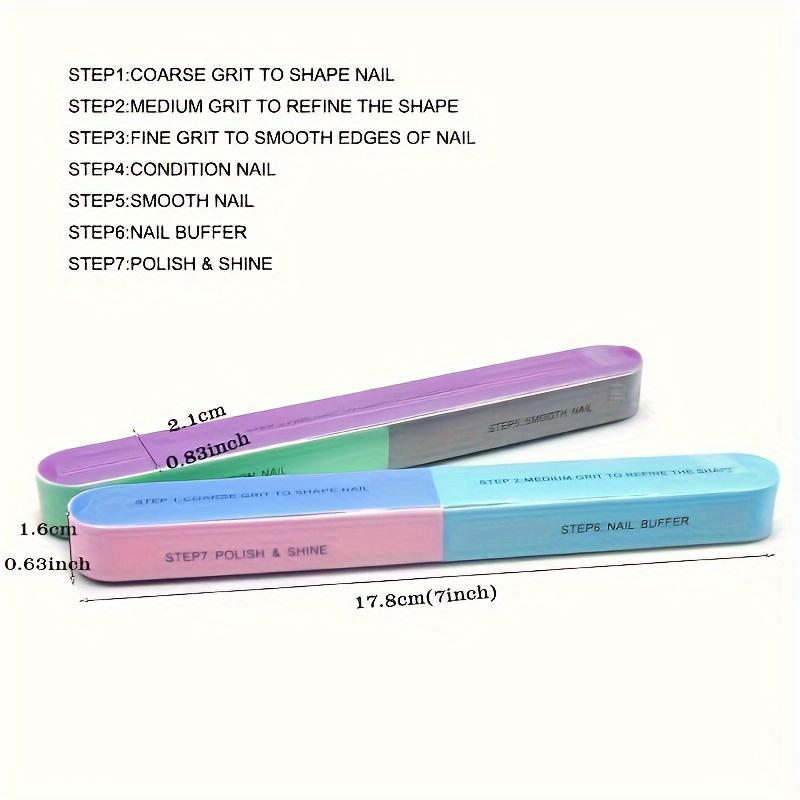 7-ми сторонние пилочки для ногтей профессиональный полировщик для нейл-арта маникюр полировальный блок аксессуары для полировки инструменты