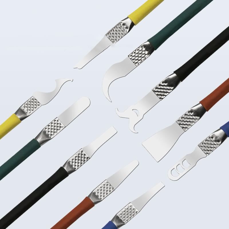 5 шт. экстрактор микросхем с тонким лезвием для удаления процессора бытовой эргономичный разборный телефон планшеты ПК