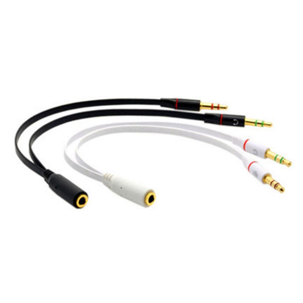 Connected Cord Micphone Earphone Y Splitter Audio Cable 3.5 mm Adapter