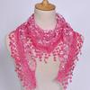 New Floral Lace Triangle Scarf Tassel Shawl Female Classic Casual Transparent Breathable Scarves Sunscreen