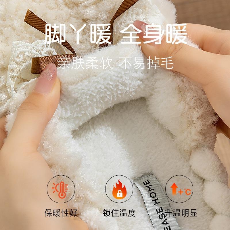 Хлопковые тапочки женские зимние новые домашние комнатные толстая подошва нескользящие теплые плюшевые тапочки женские