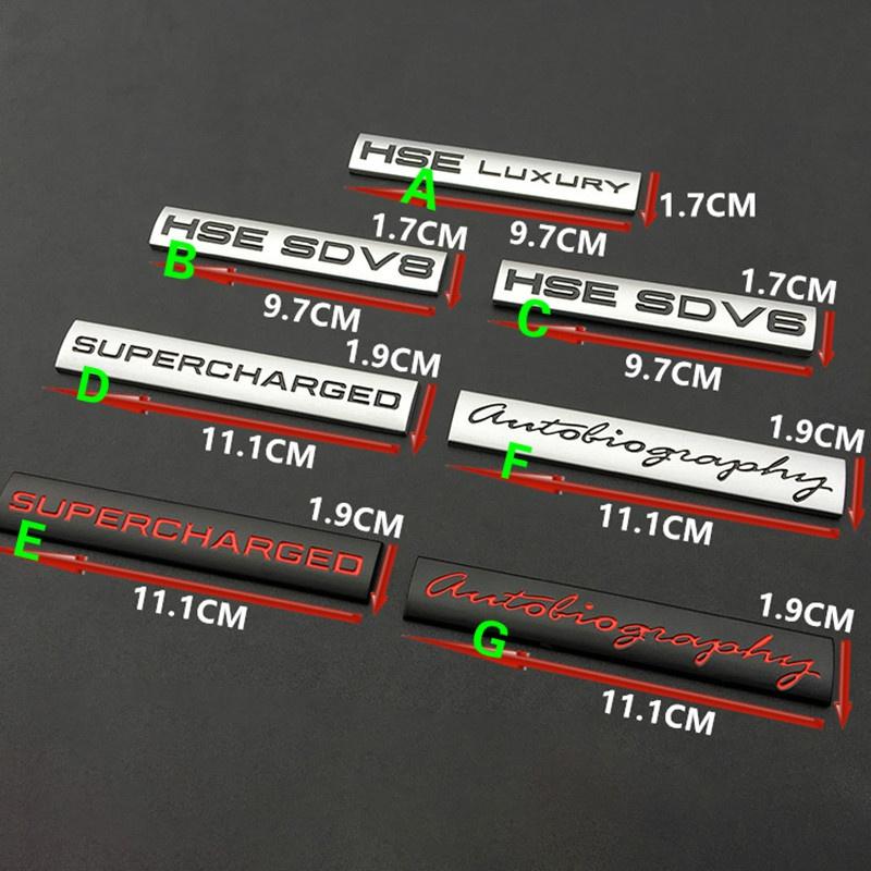 3D Metal Car Logo Stickers Car Body Trunk Badge Emblem For Lan-d Ro-ver Ran-ge Ro-ver Defender Discovery Evoque Freelander 1 2 3 4 Accessories