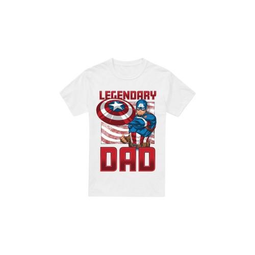 Captain America Мужская футболка Legendary Dad America