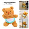 Мультяшный медведь-масло, плюшевые куклы, магнитная наклейка на холодильник, фартук, мягкая игрушка, многоразовый магнит на холодильник, домашний декор