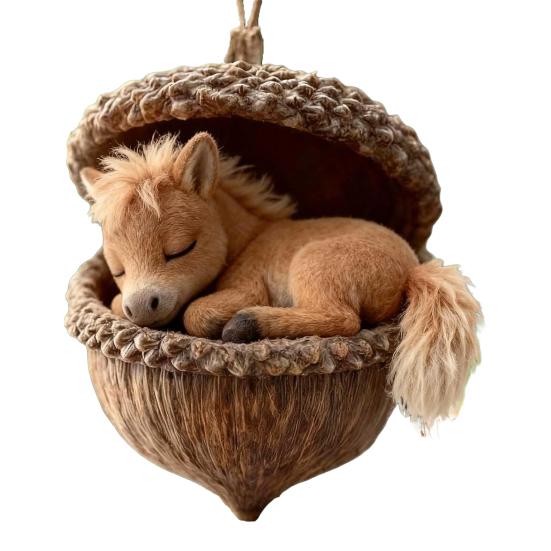 Лесные животные Желуди Украшения Акриловые Милые Рождественские елки Подвесные украшения Рустик