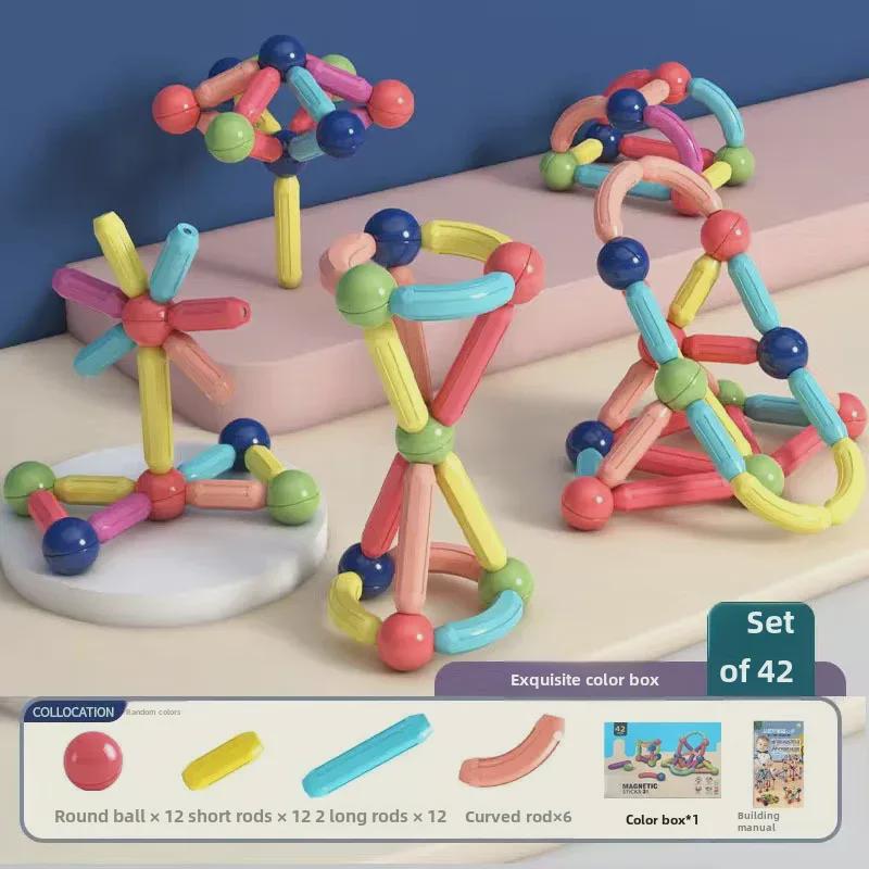 Детский набор строительных блоков «Трансграничные магнитные стержни»