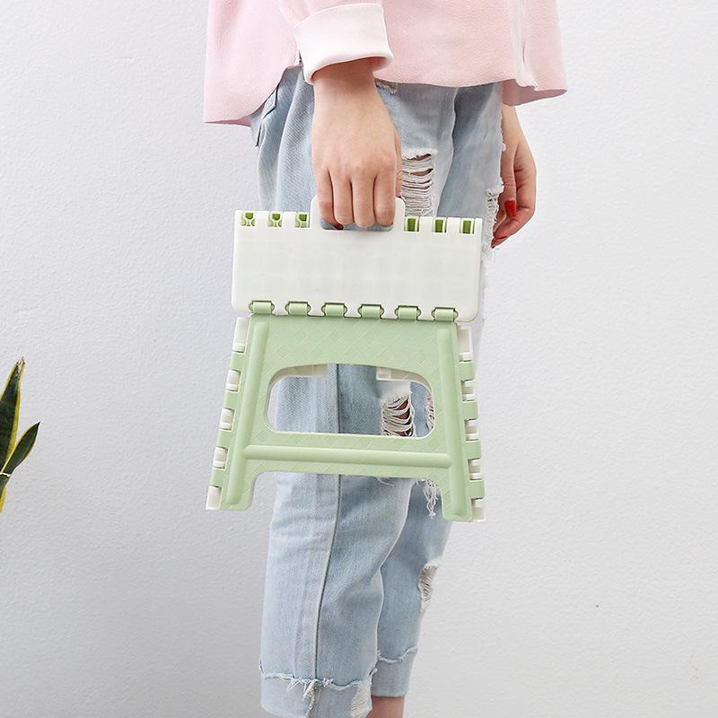 Портативный утолщенный пластиковый складной стул с ручкой, грузоподъемность 150 кг