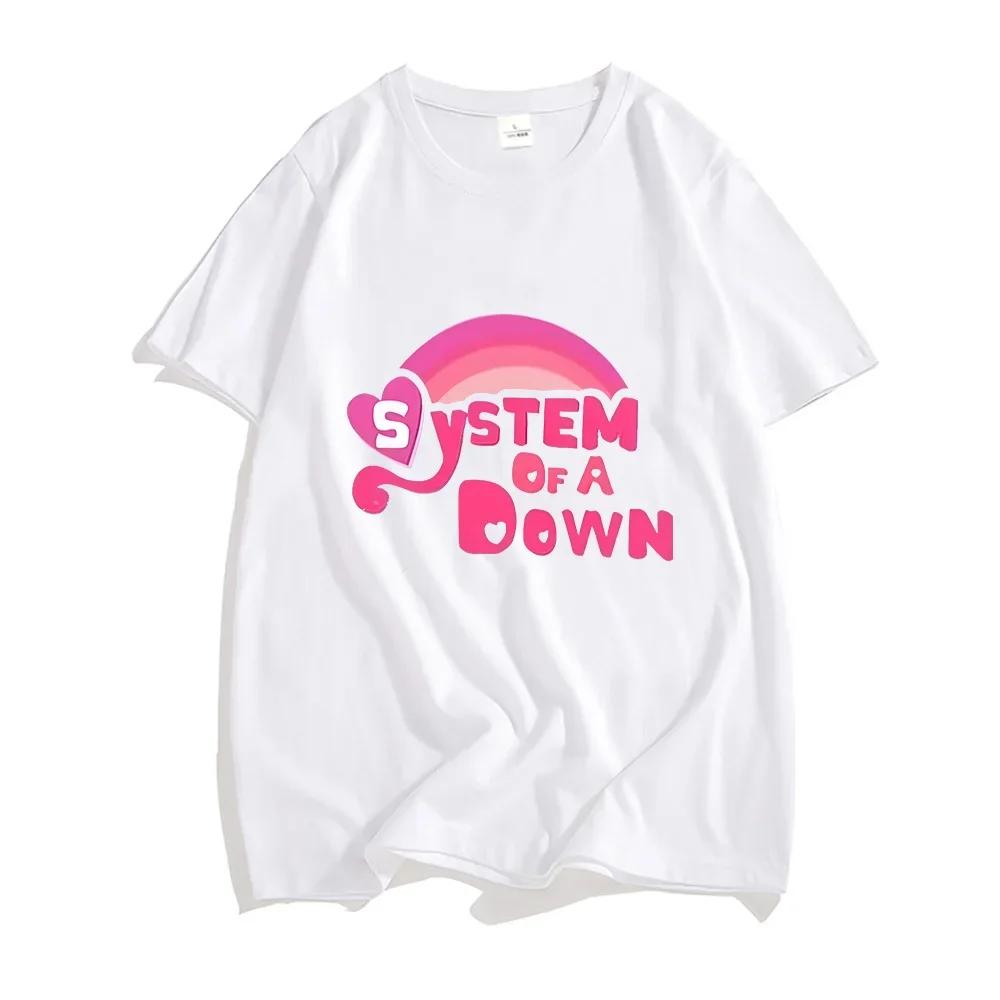 System OfA Down T-shirts  Clothing Vintage Retro Print Tshitrt Streetwear for Men Anf Womens Short Sleeve Graphic T Shirts