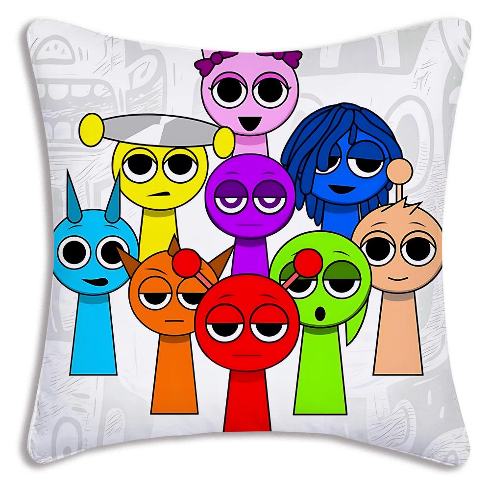 Игровой смешной Для S-SprunkiS Наволочки Мультяшный Диван Декоративный Дом Двусторонняя Печать Короткий Плюш Милый Чехол для Подушки