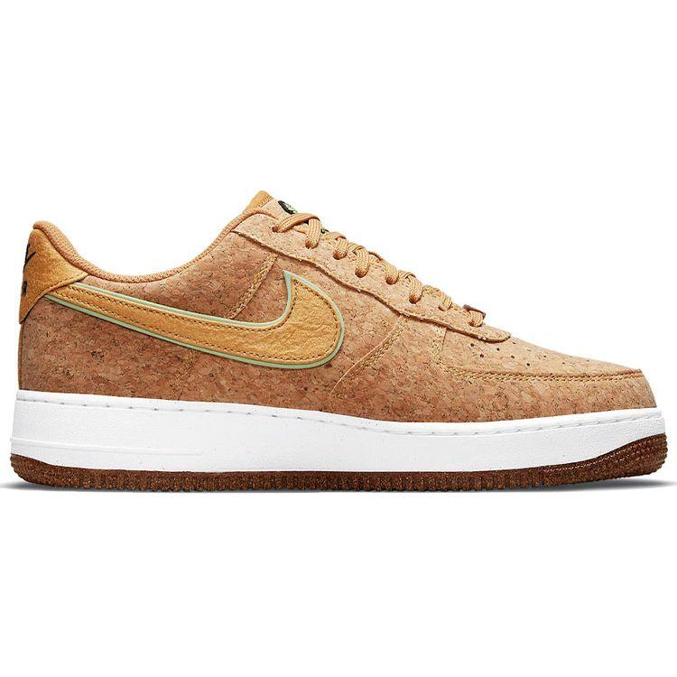 Nike Air Force 1 07 Premium Happy Pineapple - пробковые мужские кроссовки коричневые разноцветные льняные DJ2536-900