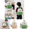 Trendy Modern Cool Children's Kindergarten Backpack Unisex Breathable Nylon Material Polyester Lining Solid Color Stitching Fashionable Shoulder Bag