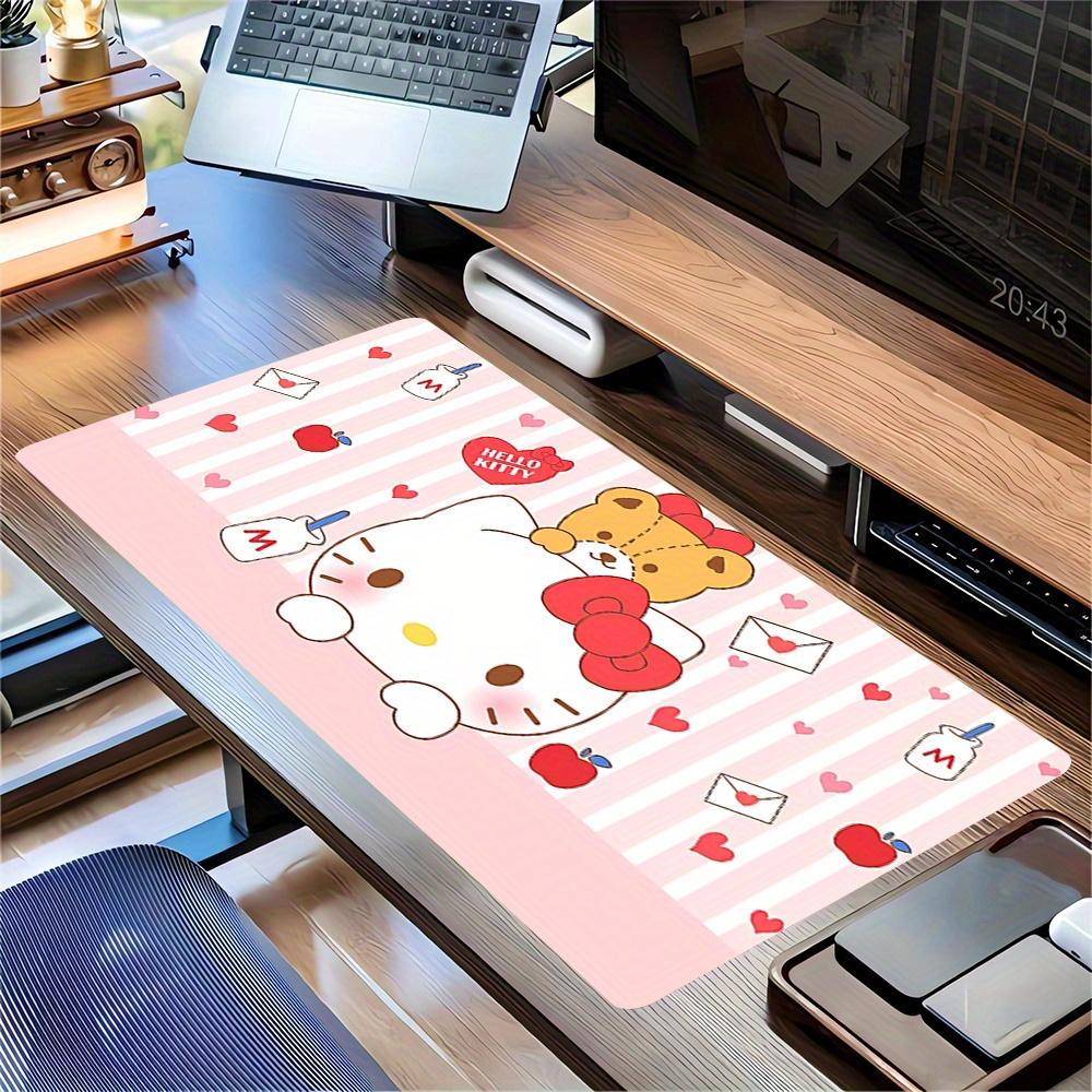 Hello Kitty, Teddy Bear Themed XXL Mouse Pad - Non-slip Rubber Desk Mat for Gaming and Office Use, Multi-Function Keyboard 0826055a
