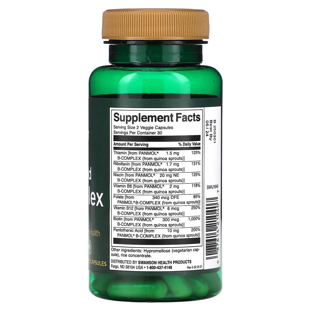 Real Food B-Complex, 60 Veggie Capsules