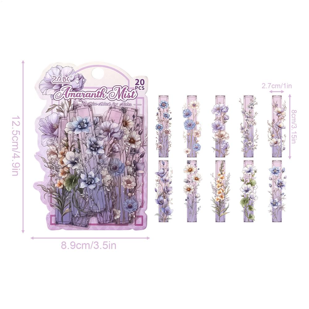 Vintage Flower Stickers 20Pcs Plants Flowers Sticker Pack Scrapbooking Collage Journal Planner Hand Account Stationer Decor