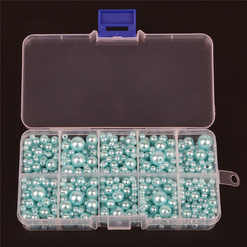 350pcs AAA Mixed Size 4-10mm Round Beads ABS Pearls Loose Beads For Jewelry Making