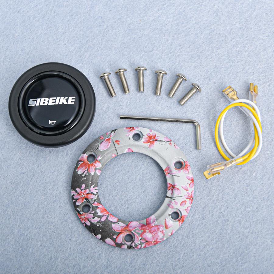14inch 350mm Pink Flower JDM Universal Racing Sports Steering Wheel Car Accessories