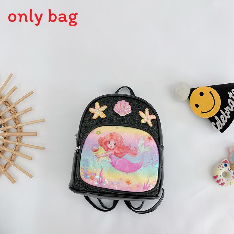 Cute Shell Starfish Decoration Mermaid Cartoon Pattern Backpack Children