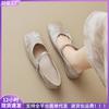 Square Head Mary Jane Shoes Women's Chinese Style Chinese Retro Light Mouth One-word Thick Heel Single Shoes