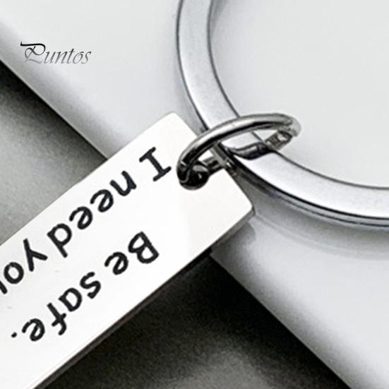 Брелок для ключей Drive Safe I Love You с персонализированной гравировкой инициалов, подарочный брелок из нержавеющей стали с гладкой отделкой