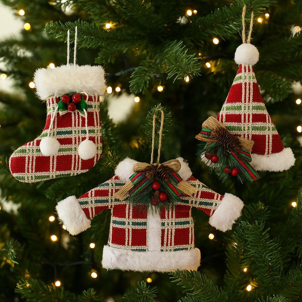 Clothing Christmas Tree Pendant Plush Christmas Decorations Party Favors