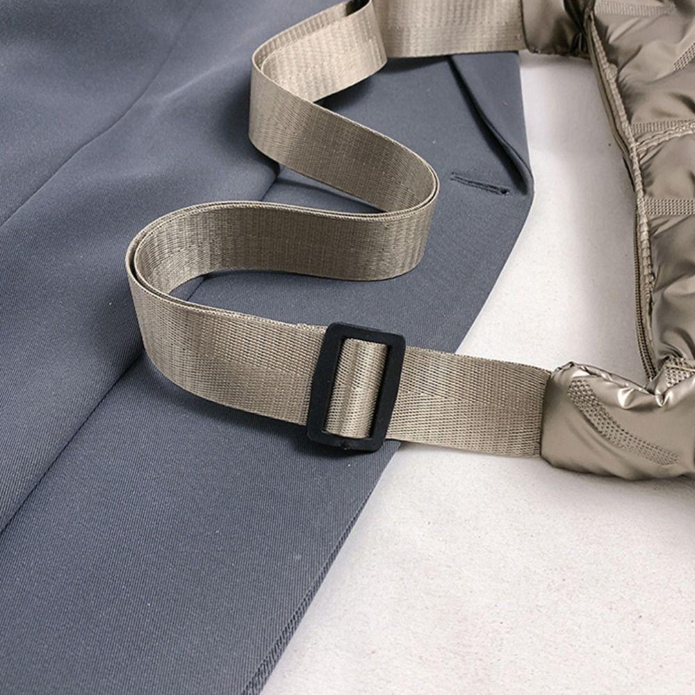 Dumpling Bag Crossbody Bag Large Capacity Nylon Handbag Bright Space Cotton Tote Bag Office Worker