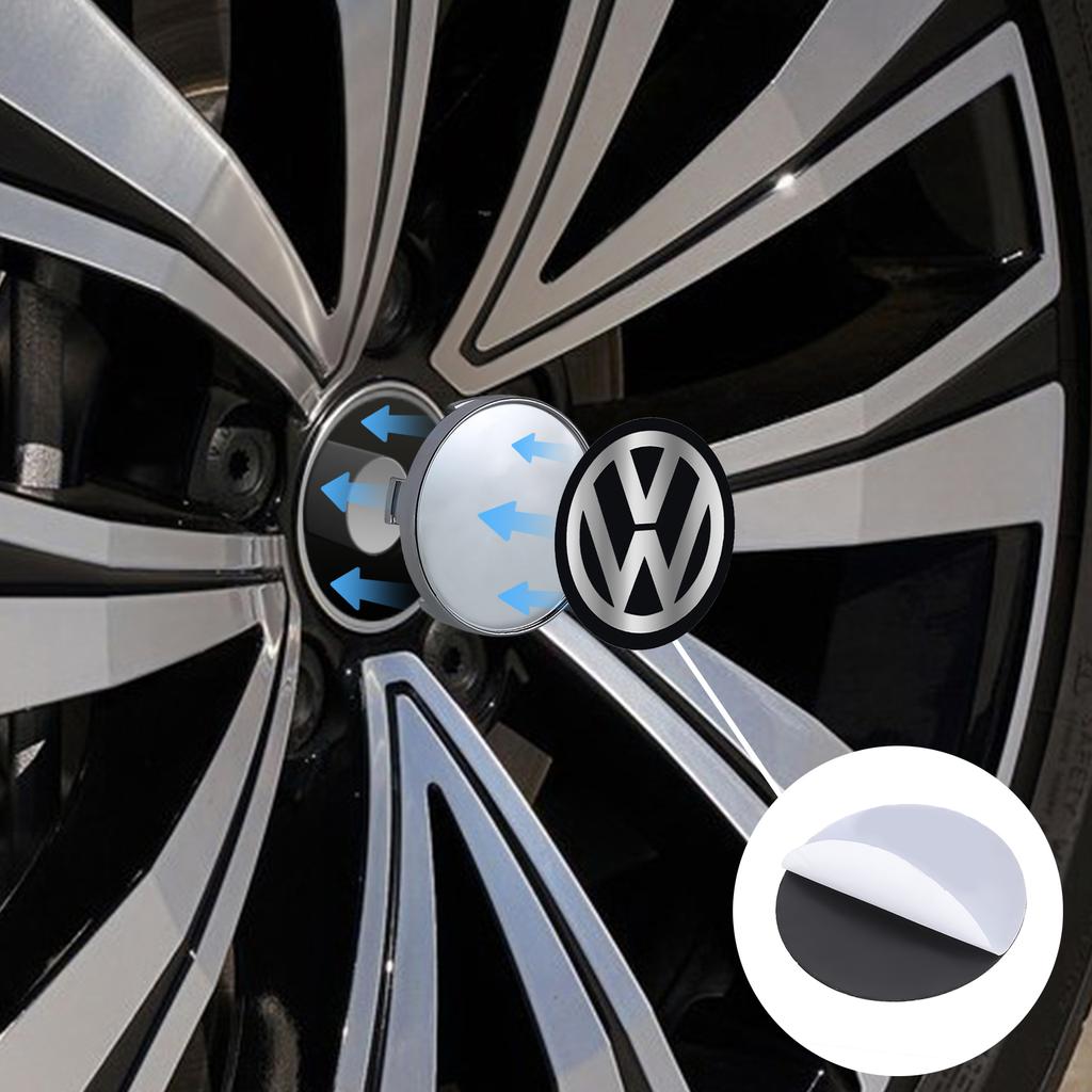 For Volkswagen 60/63/68mm 4pcs Car Wheel Center Hub Caps Logo Cover for Volkswagen VW Bora R GTI Golf 6 7 8 Passat CC 4 Motion Caddy Jetta Polo