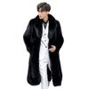 Men Fur Coat Winter Faux Mink Fur Outwear Long Jackets 2022 New Men Casual Punk Parka Jacket Fur Turn-down Collar Overcoat