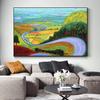 David Hockney Garrowby Hill Landscape Posters Canvas Paintings and Prints Wall Art Picture for Living Room Wall Decor Cuadros No Frame