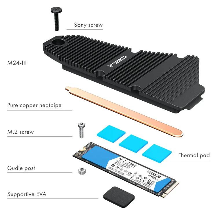 Для PS5 NVME M.2 SSD радиатор с термопрокладкой Охладитель для рассеивания тепла для игровой консоли PS5 Радиатор твердотельного накопителя M2 NVME