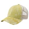 Сетчатая кепка с мраморным узором, спортивная для бега, для улицы, женская, мужская CA638 [Белый Клык] (желтый)