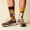 Cartoon Mid-Calf Socks Cute Home Socks Fashion Weasel Pattern Socks  For Daily Wearing