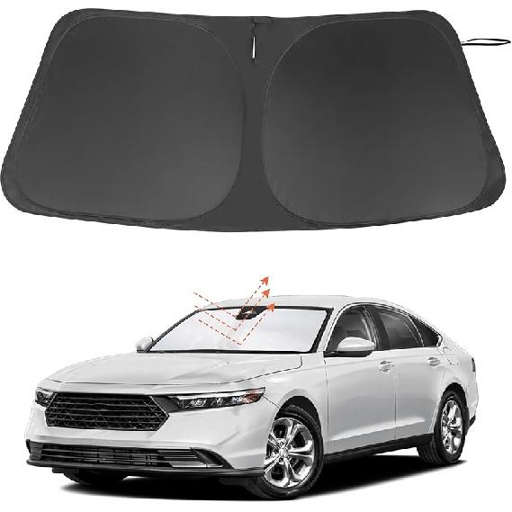 TINGLU Солнцезащитный козырек для Tesla Model X Tesla X 2016-2024 2025 Аксессуары Солнцезащитный козырек на лобовое стекло Защита от УФ-лучей Накидка на солнцезащитный козырек С