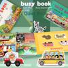 Busybook: Quiet Sticky Book for Early Learning - Traffic, Animals, Fruits & Puzzle Educational Toys for Kids.
