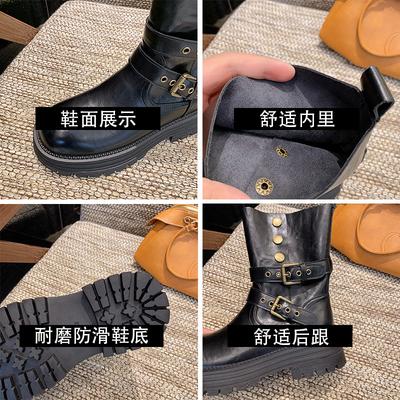 Ботинки Мартин женские новые осенние ретро женские туфли майярдово-коричневые ботинки на толстой подошве черные короткие ботинки