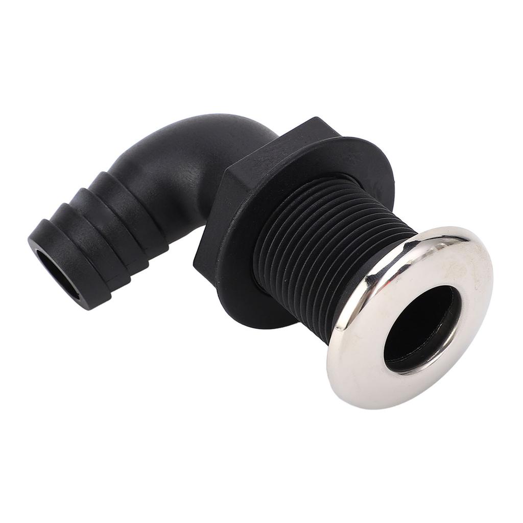 Marine Drain Plug 25mm 1in Nylon Protective Versatile Boat Drain Plug for Kayak Fishing Boat Yacht 90 Degree Tube,