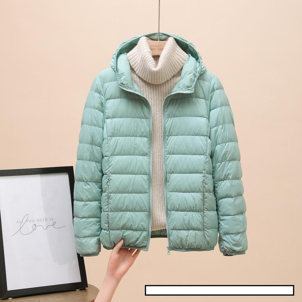 Fashion Female Cold Jacket Women Winter Light White Duck Down Jacket Slim Puffer Jacket Portable Windproof Down Coat