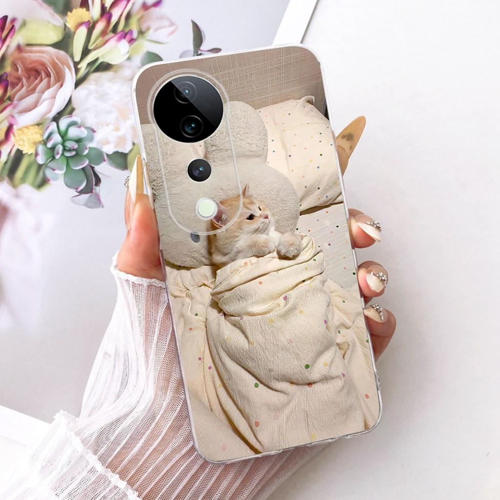 Чехол Для Vivo S19 Pro Прозрачный Чехол Эстетичный Роскошный Милый Модный Цветок Смешной Расписной Funda Для Vivo S19Pro V2362A Обложка