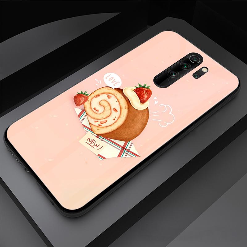 Чехол для телефона из закаленного стекла Cake для Redmi Note 5 6 7 8 Pro Note8T Note9S Redmi8 9 Cover Shell