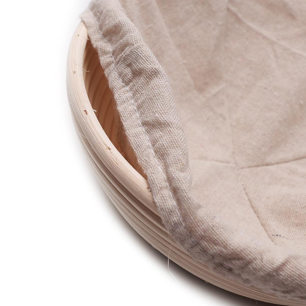 Banneton Bread Proofing Basket, Sourdough Brotform Natural Rattan Basket for Bread Baking - Includes Cloth Liner & Dough Scraper